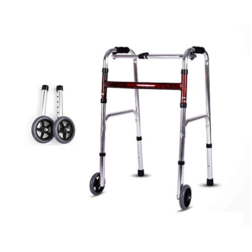 HSZXQ Sedia a rotelle ergonomica in Alluminio Leggero con Ruote Regolabile Rollator ad Altezza Uomo Anziano Walker bracciolo Staffa Anziani a Piedi Frattura ausili per la deambulazione