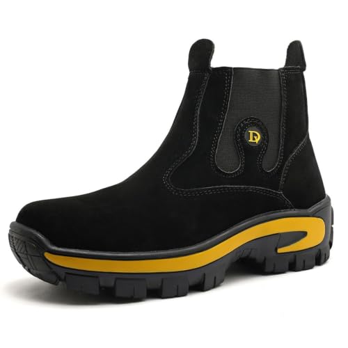 Bottes Chelsea homme antidérapantes en cuir synthétique souple