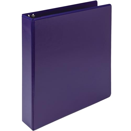 Image of Samsill Plant-Based 1.5 Inch Durable Round Ring, View Binder, Eco-Friendly, USDA Certified Biobased, Single, Violet