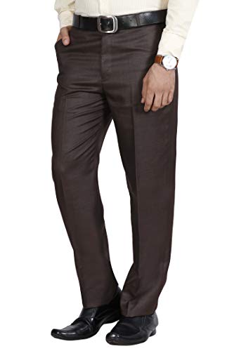 Image of Mc Henry Men's Classic Solid Formal Comfort /Regular Fit Stretchable Wrinkle Free Trousers