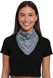 FIESTAS GUIRCA | Pañuelo Gris para Adulto Unisex - Accesorio Textil Versátil para Fiestas de Disfraces, Carnaval y Celebraciones - Ideal para Complementar Disfraces de Pirata, Vaquero o Bandido - Gris