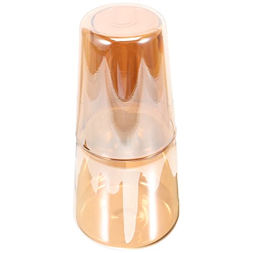 Kichvoe Drinking Water Bottle Glass Jug Bedside Water Carafe for Night Stand Multi-function Glass Juice Containers for Home Office