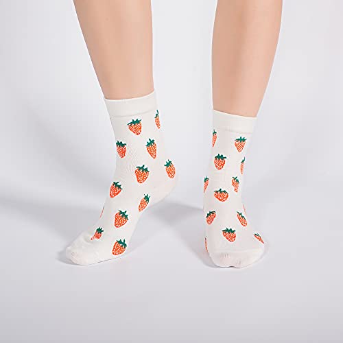 Bonangel Women's Girls Novelty Funny Crew Socks,Crazy Cute Animal Food Design Socks Cotton,Girl's Gift #TOP6
