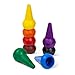 Tiger Tribe: Ergonomic Stackable Crayons for Kids & Toddlers - 8 Non-Toxic, Washable Retro Rainbow Colors, Enhancing Fine Motor Skills & Creativity for Ages 2+