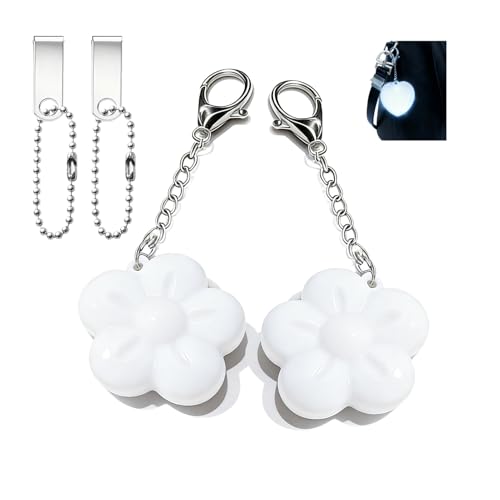 EZSMART Purse Light, Rechargeable LED Touch Sensing Handbag Light for Women, Mini Wallet Keychain Night Light with Clip Chain (Flower Shape 2Pcs)