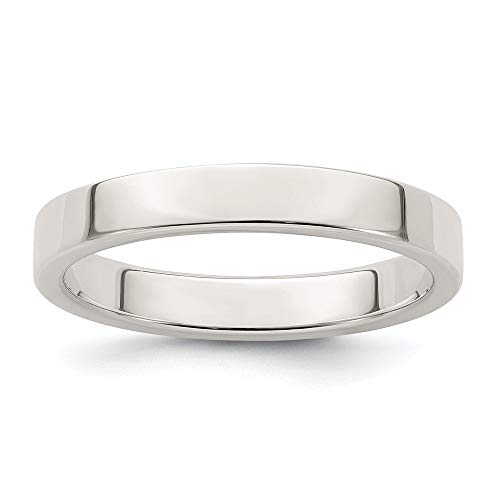 Forever Flawless Jewelry 3Mm Sterling Silver High Polish Finish Flat Pipe Cut Wedding Band - Size 5 #TOP3