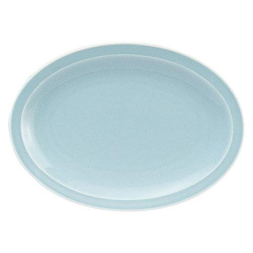 Amazon.co.jp: プラター 青磁中華 楕円皿（21.4cm） 食洗機対応