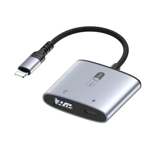 ライトニング ミニDock 変換アダプター データ転送 (USB-A同期・給電)