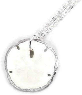 Natural Sand Dollar Necklace in Sterling Silver