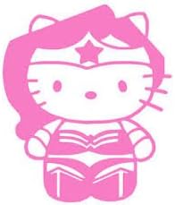 Pink Hello Kitty Wonder Woman Decal