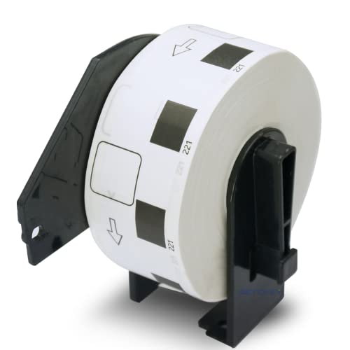 BETCKEY �݊��� �H�i�\�����x���� ���M�� Brother�p �u���U�[ DK-1221 (23mm x 23mm) �Ή��@��F���M���x���v�����^�[�p QL-800 QL-820NWB QL-700 QL-550 QL-720NW QL-650TD [