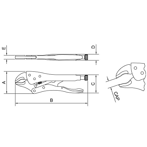 Alicate de Pressão Mordente Curvo 10