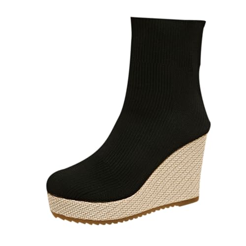 Bottes à talon incliné pour femme : chaussures polyvalentes en cuir noir