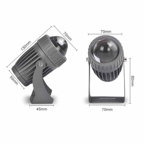 Foco de rotación de 10W reflector LED de largo alcance ajustable para exteriores 2