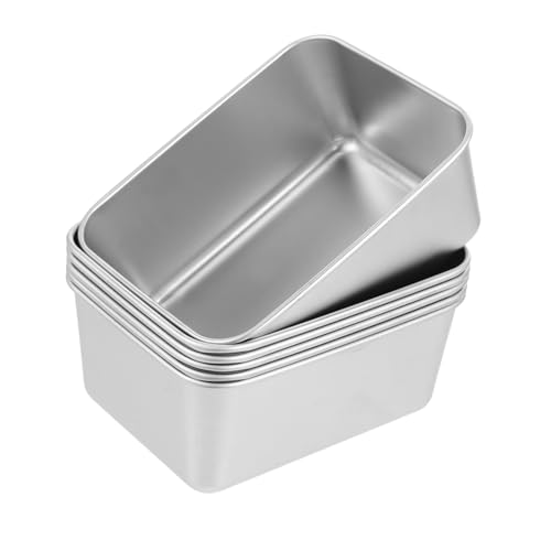 Ciieeo Square Cakes Pans Stainless Steel Square Plate Metal Bakeware Non-slip Space-saving Decorative