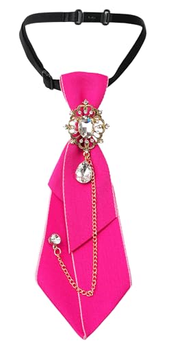 FEOYA Fashion Crystal Chain Tie Y2K Bling Necklace Tie for Suits Dresses Women Men Accessory
