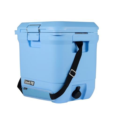 Coleman PRO Heavy-Duty Insulated Hard Cooler with handles | large capacity | Keeps Ice for up to 4 Days | Full foam insulation | Large Durable Portable Cool Ice Box for Rugged Outdoor Use & Jobsites