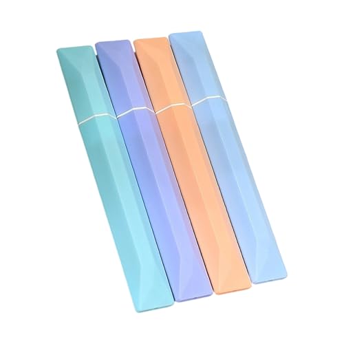 ソフトヘッド蛍光ペン4本。彫刻が施された先端の蛍光マーカー。スクラップブック、ノートブック、日記、色分け、描画、速乾性の蛍光ペン。