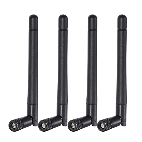 Image of Bingfu Dual Band WiFi Antenna 2.4GHz 5 /5.8GHz 3dBi SMA Male Antenna(4-Pack) for Wireless Vedio Security IP Camera Recorder Surveillance Recorder Truck Trailer Rear View Backup Camera Reversing Monitor