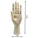 Tagtight 2 Stück Gelenkig Gliederhand Linke Rechte Hand Gliederpuppe Modell, Art Hand Mannequin, Gliederhand Holzhand Zeichenpuppe für Skizzen, Malerei und Anatomie-Studium