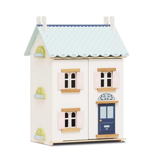 Maison de poupée Blue Belle en bois écologique pour l'éveil de votre enfant