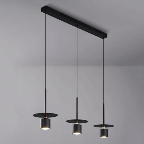 Suspension LED variable 12W noire pour ajuster l'ambiance lumineuse du salon