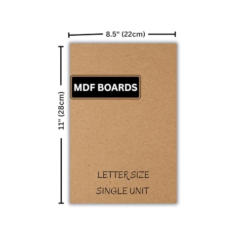Image of ArtzFolio MDF Board 2.1mm Thick Cutout Sheets for DIY Art Craft Project | Unfinished Sides Engineered Wood Blanks for Paintings, Laser, Engraving | Letter Size | 8.5x11 inch (22x28 cms) | Single Piece