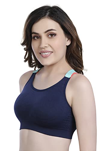 Image of Shoppy Villa Women's Seamless Padded Sports Bra, Racerback Gym Bra with Removable Pad