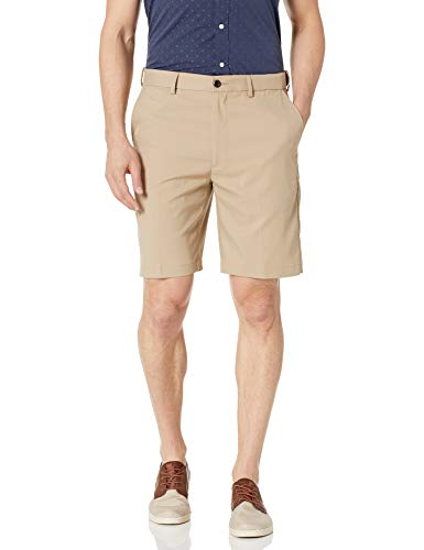 Savane Men s Flat Front Mirco Fiber Short, Chinchilla, 36