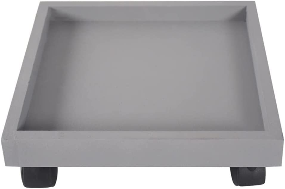 Chariot à roulettes pour plantes carré 40 cm, support robuste de pot de fleur intérieur
