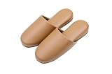 TOKYO SLIPPER 【水拭きOK・抗菌】ビニールスリッパ 5足セット 室内用 防水 お手入れ簡単 清潔 来客用 業務用 男女兼用 前閉じ(M, ココアブラウン, medium)