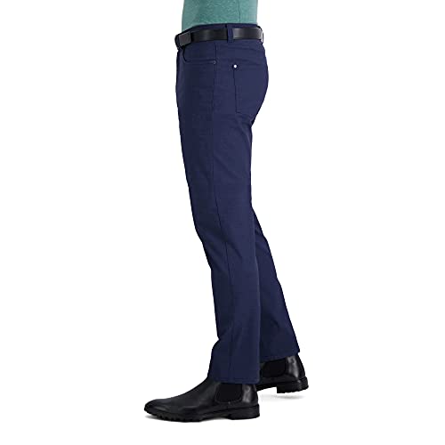 Kenneth Cole Reaction Men's Slim Fit Stretch Casual Pant, Indigo Canvas, 34W X 30L #TOP1
