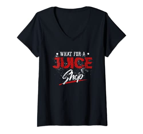 Women’s Juice Shop Vape Vaporizer V-Neck T-Shirt
