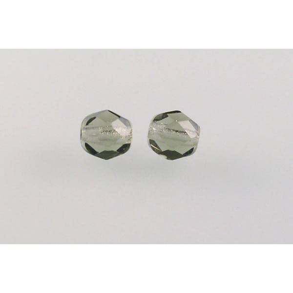 300pcs Fire Polished Faceted Beads Round 6 mm, Gray (40010), Bohemia Crystal Glass, Czechia 15119001