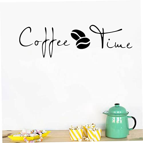 UTHCLO Adesivo de PVC para quarto com palavras de café removíveis para parede mural