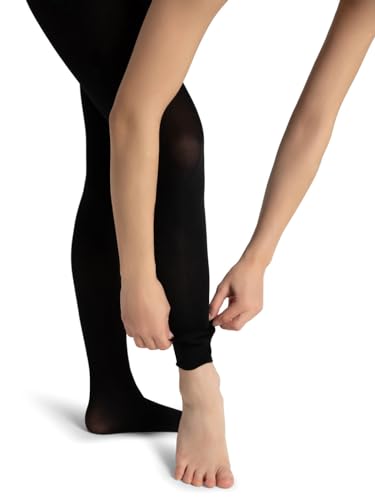 Capezio Ultra Soft Transition Tight with Back Seam, Black, S/M2