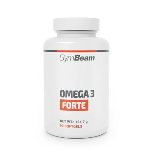Omega 3 Kapseln Forte – Hochdosiert Fischöl mit 330mg EPA & 220mg DHA pro Kapsel, mit Vitamin E, unterstützt Herzfunktion, Gehirn & Sehkraft, Nahrungsergänzungsmittel – GymBeam (90 caps)