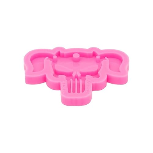 Shiny Glossy Skull Girl Shape Resin Keychain Mold Silicone Keychain Molds Clay Molds Halloween Necklace Jewelry Making Mold Skeleton Resin Silicone Molds #TOP3