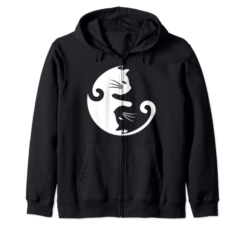 Cat Ying Yang Camisa espiritualidad Meditación Yoga Regalo Tee Sudadera con Capucha