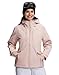 Pioneer Camp Skijacke Damen Wasserdicht Warm mit Abnehmbarer Schneefang Outdoorjacke für Wintersport(Pink;L)