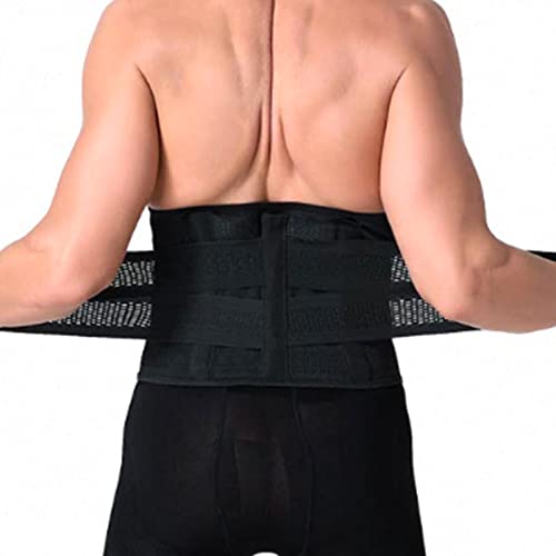 Correa de Soporte para la Espalda Deportiva Ajustable, Correa de Soporte para la Espalda Unisex para Levantamiento de Pesas, Fitness, Soporte para Baloncesto, Negro