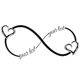 Set of 4 Fake Tattoos,Love Tattoo,Custom Tattoos Temporary, Möbius Ring,Personalized Waterproof Fake