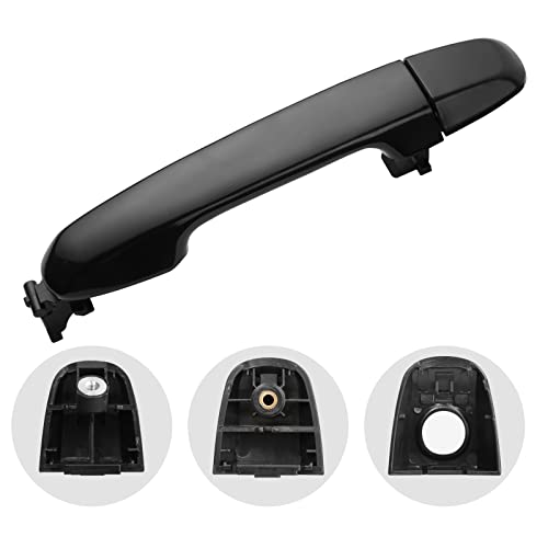 Image of 4 PCS Exterior Door Handle Set, Compatible with 2012-2017 Toyota Camry, Front Left Right Rear Driver Passenger Side, Replaces# 6921106090 6925006020C0, Smooth Black