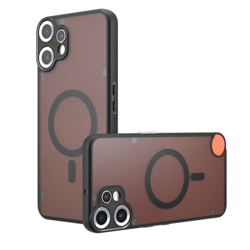 Kukoufey Compatible with Nothing CMF Phone 1 Case Cover,Compatible with MagSafe,Compatible with Nothing CMF Phone 1 Built-in Magnetic Anti-Shock Cell Phone Case Black