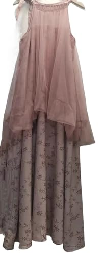 Jupe femme style national trapèze sans manches effet fausses robes en gaze