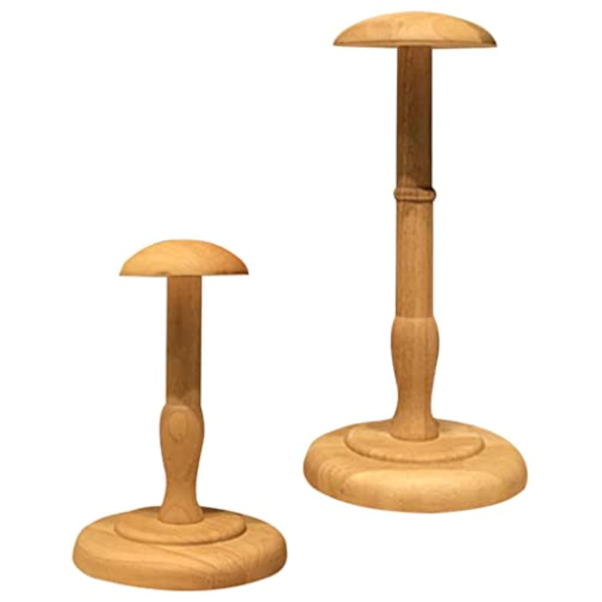 Wooden Hat Rack and Wig Holder Freestanding Display