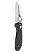 Benchmade Mini Griptilian 555HG Knife, Plain Sheepsfoot, Black Handle, Satin Finish Plain Edge