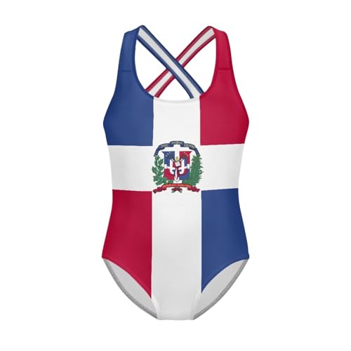 Image of Xpyiqun Swimsuit for Girls One Piece Bathing Suits Size 5-14 Sleeveless Swimwear Cross Shoulder Strap Swimming Wear