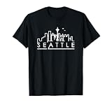 Seattle Skyline - Throwback Design - Classic T-Shirt