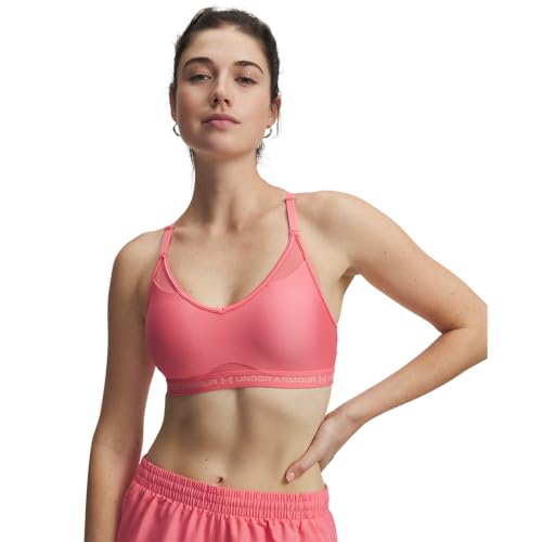 Under Armour Womens Crossback Low Impact Sports Bra, (600) Bittersweet Pink / / Posh Pink, XS